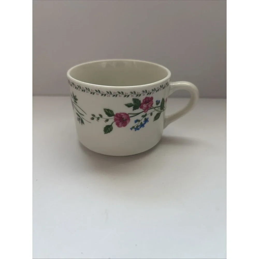 Farberware Stoneware-English Garden 225 Creamer Floral & Cup